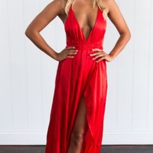 NWT White Fox Boutique Red Maxi Dress